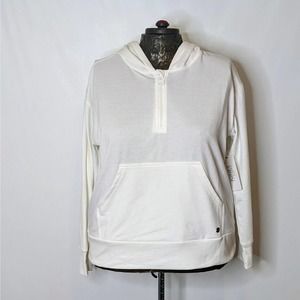 JONES NEW YORK Soft White Knit Long Sleeve White Hoodie Pullover Size 2X NWT